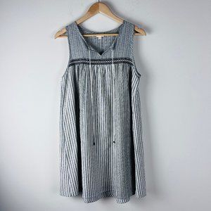 Hem & Thread Sleeveless Striped Peasant Dress S